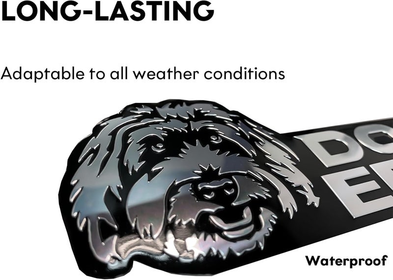 Queenik Doodle Dog Edition 3D Car Badge, Laser Cutting Metal Emblem, Cute Dogs Decals - Image 2